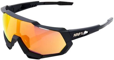 100% Speedtrap Black Soft Tact Sunglasses 2022 - Black-Mirror, Black-Mirror