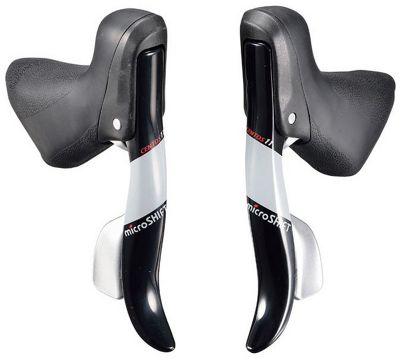 microSHIFT Centos R512B 2x11 Speed Lever Set - Black - Pair}, Black