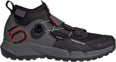 Five Ten Women's Trailcross Pro Clip In MTB Shoes AW22 - grey five-core black-red - UK 4}, grey five-core black-red