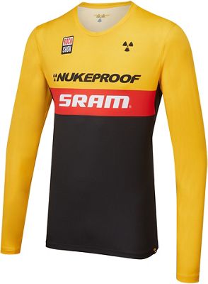 Maglia maniche lunghe Nukeproof Blackline (Replica) AW22 - BLACK-RED} - XXL}, BLACK-RED}