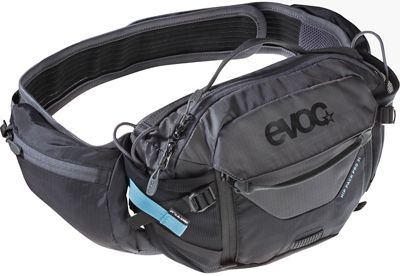 Evoc Hip Pack Pro 3L with 1.5L Bladder SS22 - Black-Carbon Grey - One Size}, Black-Carbon Grey