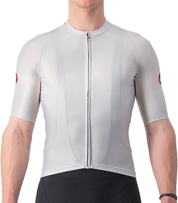 Castelli Aero Race 6.0 Jersey SS22 - Silver Grey-White - L}, Silver Grey-White