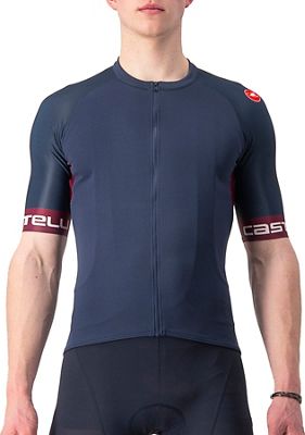 Castelli Entrata VI Jersey SS22 - Savile Blue-Bordeaux - S}, Savile Blue-Bordeaux