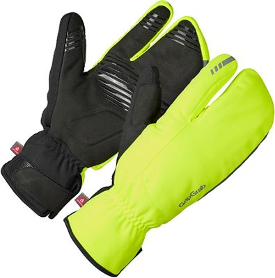 GripGrab Nordic 2 Hi-Vis WP Winter Lobster Glove AW22 - Yellow Hi-Vis - L}, Yellow Hi-Vis