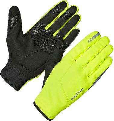 GripGrab Hurricane 2 Hi-Vis WP Midseason Glove AW22 - Yellow Hi-Vis - S}, Yellow Hi-Vis