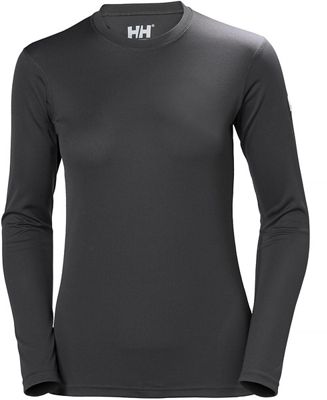 Helly Hansen Women's HH Tech Crew Long Sleeve T-Shirt SS22 - Ebony - XS}, Ebony