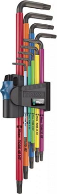 Wera Tools 967-9 TX XL HF 1 L-Key Toolset - Multi Coloured - 9 Piece}, Multi Coloured