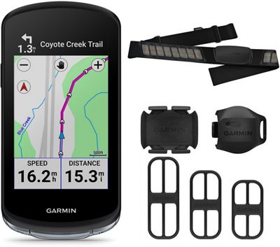 Garmin Edge 1040 GPS Cycle Computer Bundle - Black, Black