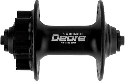 Shimano Deore Disc Hub Front M525 - Black - 32H - 100mm - No Skewer}, Black