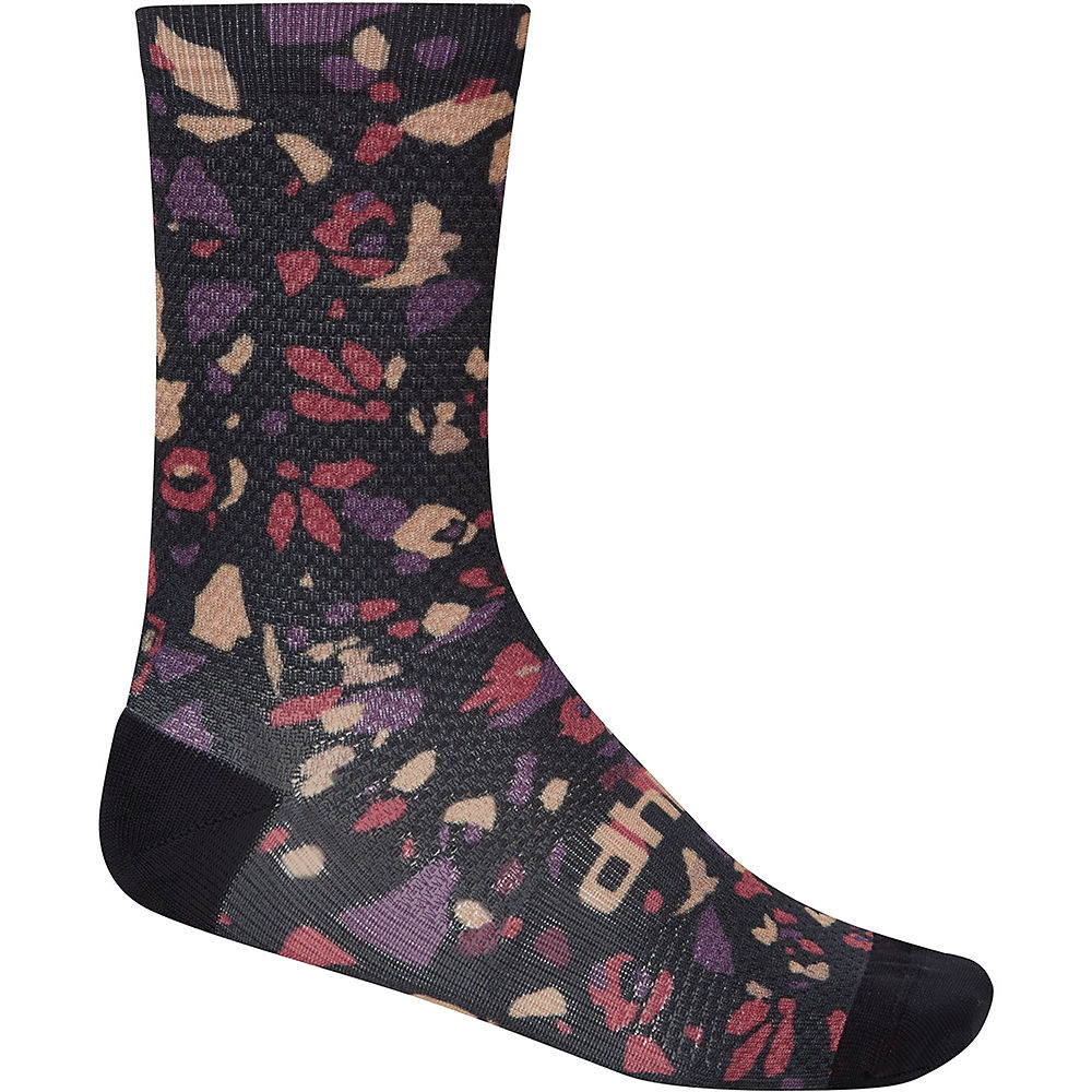 dhb Moda Sock (Flora) AW22 - Black - M/L}, Black