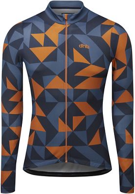 dhb Blok Long Sleeve Jersey (Mosaic) AW22 - Umber} - XXL}, Umber}
