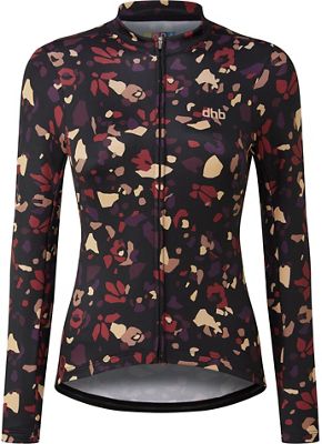 dhb Moda Womens Long Sleeve Jersey (Flora) AW22 - Black - UK 6}, Black