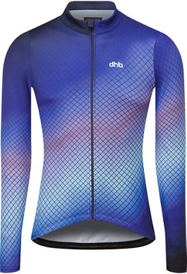 dhb Blok Long Sleeve Jersey (Aurora) AW22 - Navy Blazer - S}, Navy Blazer