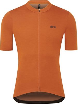 dhb Merino Short Sleeve Jersey 2.0 AW22 - Umber - XL}, Umber