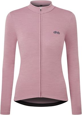 dhb Merino Women's Long Sleeve Jersey 2.0 AW22 - Orchid Haze - UK 8}, Orchid Haze