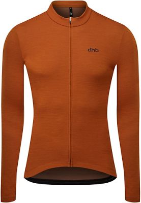 dhb Merino Long Sleeve Jersey 2.0 AW22 - Umber - S}, Umber