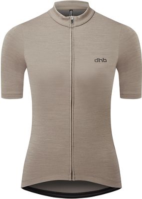 dhb Merino Women's Short Sleeve Jersey 2.0 AW22 - WALNUT - UK 16}, WALNUT