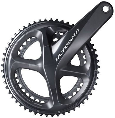 Shimano Ultegra R8000 11 Speed Chainset w-o BB - Black - 53.39t}, Black