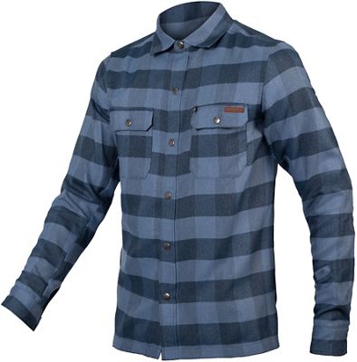 Endura Hummvee Flannel Shirt AW22 - Ensign Blue - S}, Ensign Blue