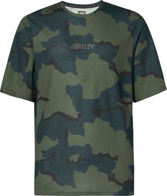 Oakley Ride Free Short Sleeve Jersey AW22 - B1B Camo Hunter - XL}, B1B Camo Hunter