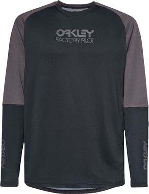 Oakley Factory Pilot MTB Long Sleeve Jersey AW22 - Black-Forged Iron - M}, Black-Forged Iron