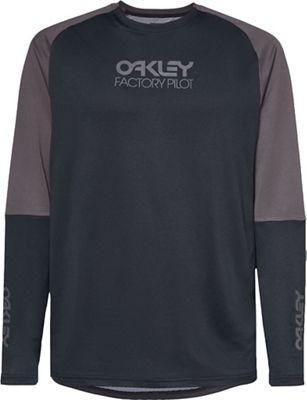 Oakley Factory Pilot MTB Long Sleeve Jersey AW22 - Black-Forged Iron - XXL}, Black-Forged Iron