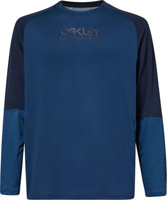 Oakley Factory Pilot MTB Long Sleeve Jersey AW22 - Poseidon - S}, Poseidon