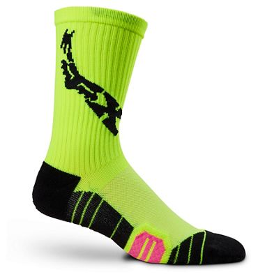 Fox Racing 8" Ranger Sock (Lunar) AW22 - Yellow - S/M}, Yellow