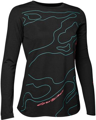 Fox Racing Women's Ranger LS Jersey (Lunar) AW22 - Black - M}, Black