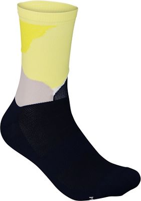 POC Essential Print Sock Long 2021 - Color Splashes Multi Sulfur Yellow, Color Splashes Multi Sulfur Yellow