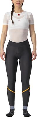Castelli Women's Velocissima Thermal Tight AW22 - Black-Melon-Silver Reflex - M}, Black-Melon-Silver Reflex