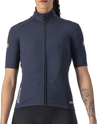 Castelli Women's Perfetto Ros 2 Wind Jersey AW22 - Savile Blue - M}, Savile Blue