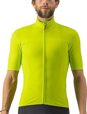 Castelli Pro Thermal Mid Short Sleeve Jersey AW22 - Electric Lime - S}, Electric Lime