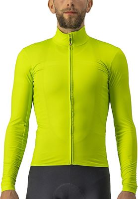 Castelli Pro Thermal Mid Long Sleeve Jersey AW22 - Electric Lime - S}, Electric Lime