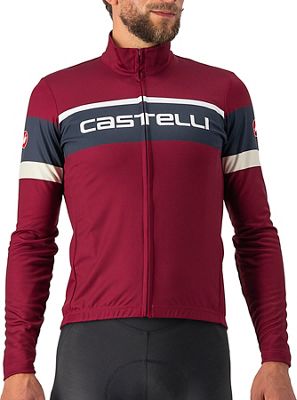 Castelli Passista Long Sleeve Jersey AW22 - Bordeaux-Savile Blue-Chalk - XS}, Bordeaux-Savile Blue-Chalk