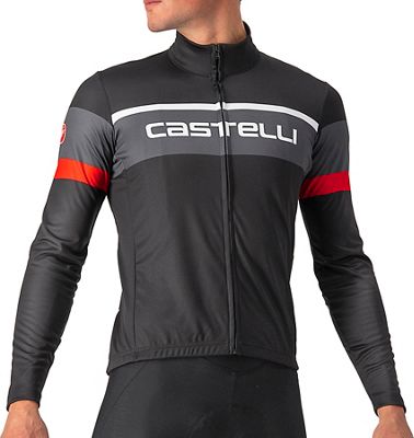 Castelli Passista Long Sleeve Jersey AW22 - Light Black-Dark Grey-Red - XS}, Light Black-Dark Grey-Red