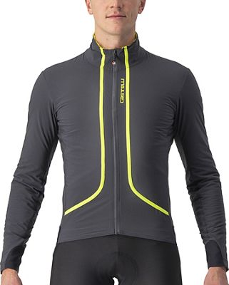 Castelli Flight Air Jacket AW22 - Dark Grey-Electric Lime - XXXL}, Dark Grey-Electric Lime