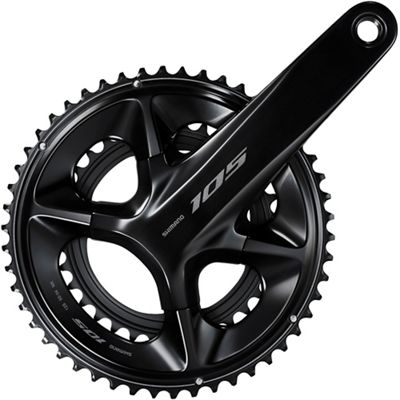 Shimano 105 R7100 12 Speed Double Chainset - Black - 50.34t}, Black