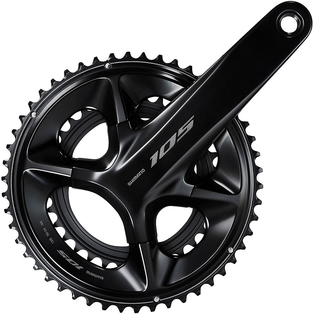 Shimano 105 R7100 12 Speed Double Chainset - Noir - 50.34t, Noir