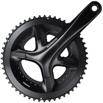 Shimano RS520 12 Speed Double Chainset - Black - 50.34t}, Black