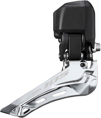 Shimano 105 R7150 Di2 E-Tube Front Derailleur - Black - One Size}, Black