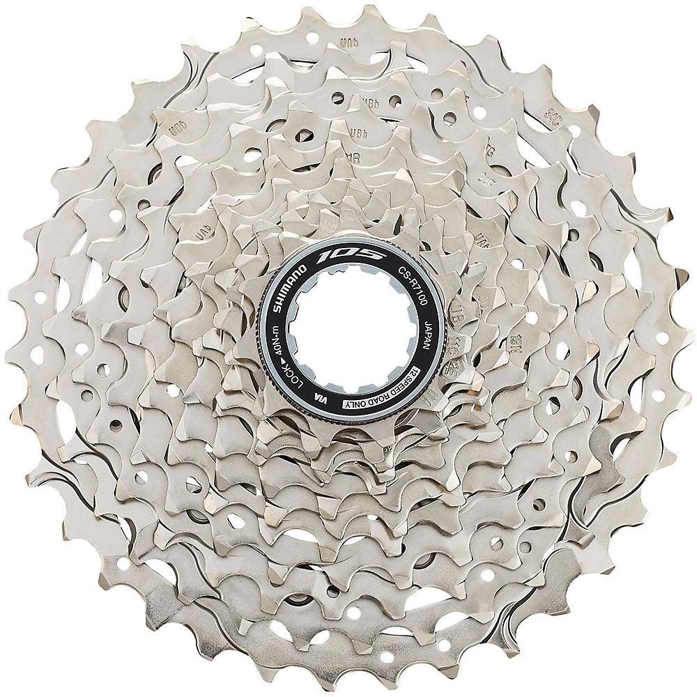 Shimano 105 R7100 12 Speed Cassette - Noir - 11-34t, Noir