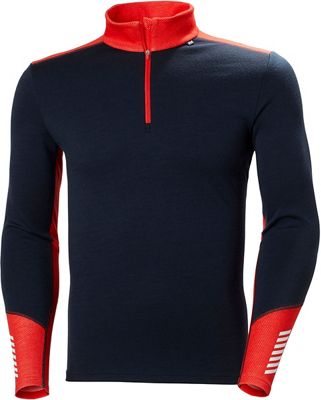 Helly Hansen Lifa Merino Midweight 1-2 Zip Base Layer AW22 - Navy - M}, Navy
