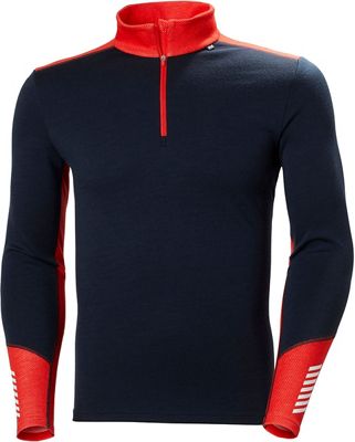 Helly Hansen Lifa Merino Midweight 1-2 Zip Base Layer AW22 - Navy - S}, Navy