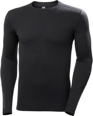 Helly Hansen Lifa Merino Midweight Crew Base Layer AW22 - Black - M}, Black