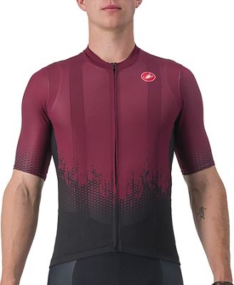 Castelli Confine Competizione Jersey SS22 - Black-Bordeaux - S}, Black-Bordeaux