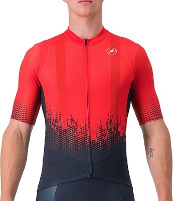 Castelli Confine Competizione Jersey SS22 - Savile Blue-Red - S}, Savile Blue-Red