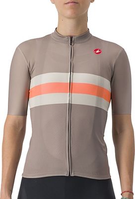 Castelli Women's Velocissima Squadra Jersey SS22 - Coca-Coral-Grey - XS}, Coca-Coral-Grey