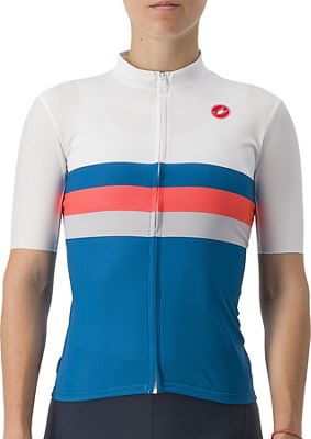 Castelli Women's Velocissima Squadra Jersey SS22 - Marine Blue-Pink-White - S}, Marine Blue-Pink-White