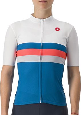 Castelli Women's Velocissima Squadra Jersey SS22 - Marine Blue-Pink-White - XL}, Marine Blue-Pink-White